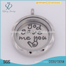 2015 Fancy 22mm Silver God Gave Me You Love Floating plates For 30mm living glass locket